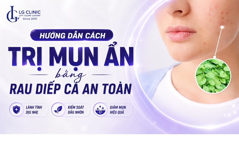 cách trị mụn ẩn bằng rau diếp cá