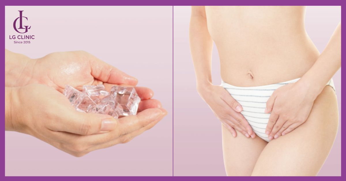 Chườm đá giúp giảm tình trạng ngứa vùng kín sau khi triệt lông