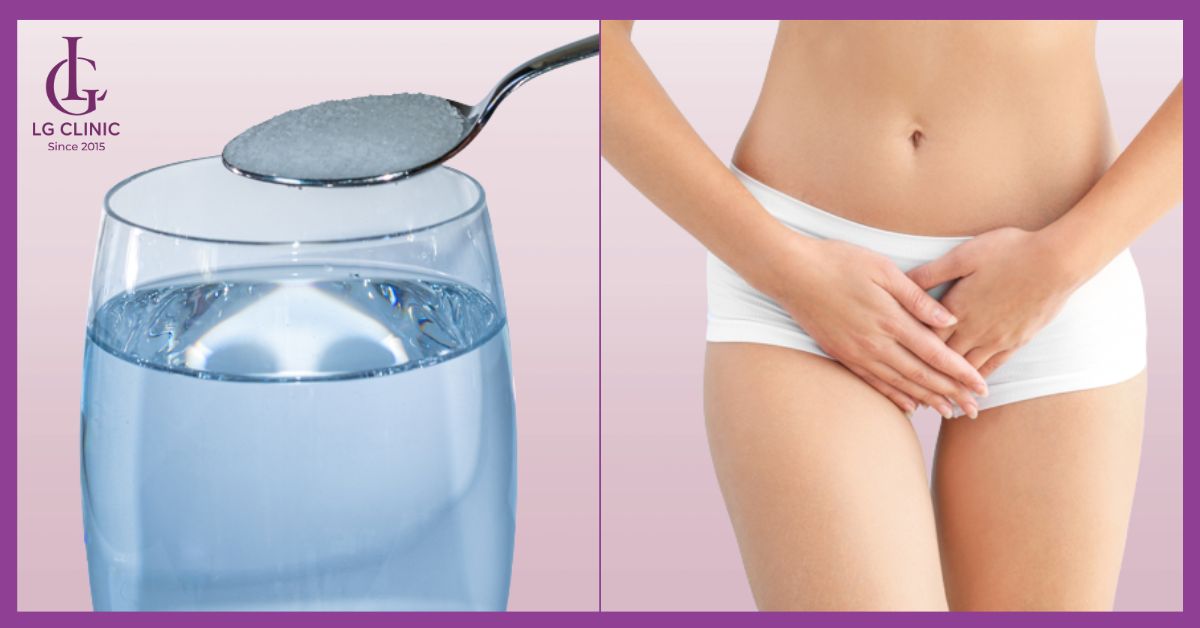 Giảm ngứa vùng bikini qua quá trình vệ sinh bằng nước muối