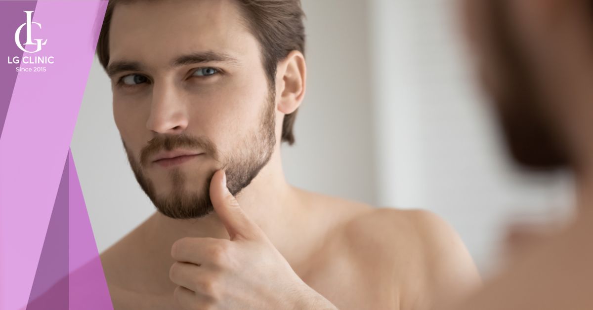 Lông mọc rậm ở mặt của nam giới có thể do di truyền