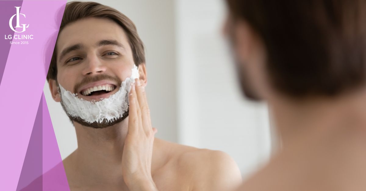 Tẩy lông mặt nam bằng kem tẩy không làm trầy xước da