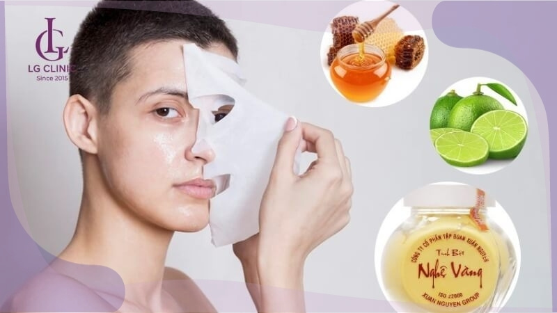 làm trắng da bằng mặt cho nam bằng chanh, nghệ mật ong