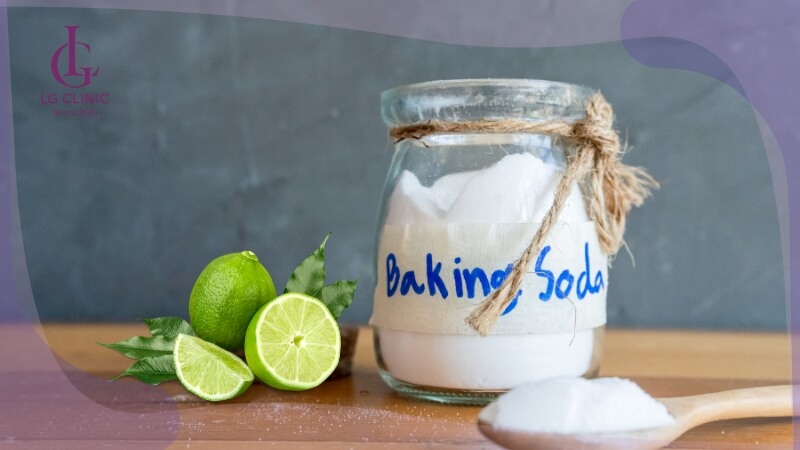 cách làm trắng da bằng chanh và Baking Soda