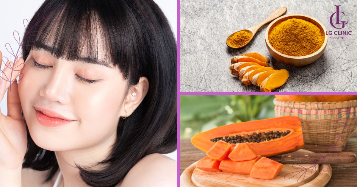 Cách triệt lông mặt tại nhà bằng mặt nạ nghệ và đu đủ