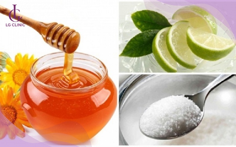 Kết hợp đường, mật ong, chanh để triệt lông mép