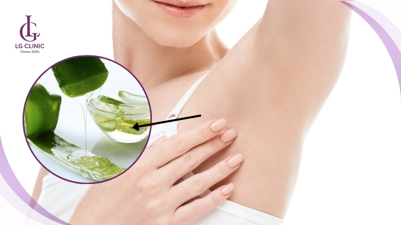 cách triệt lông nách bằng nha đam