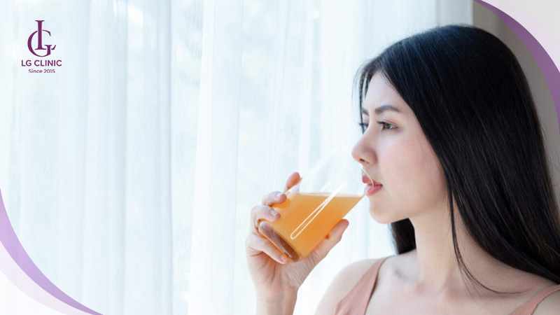 Uống nước cam có trắng da không