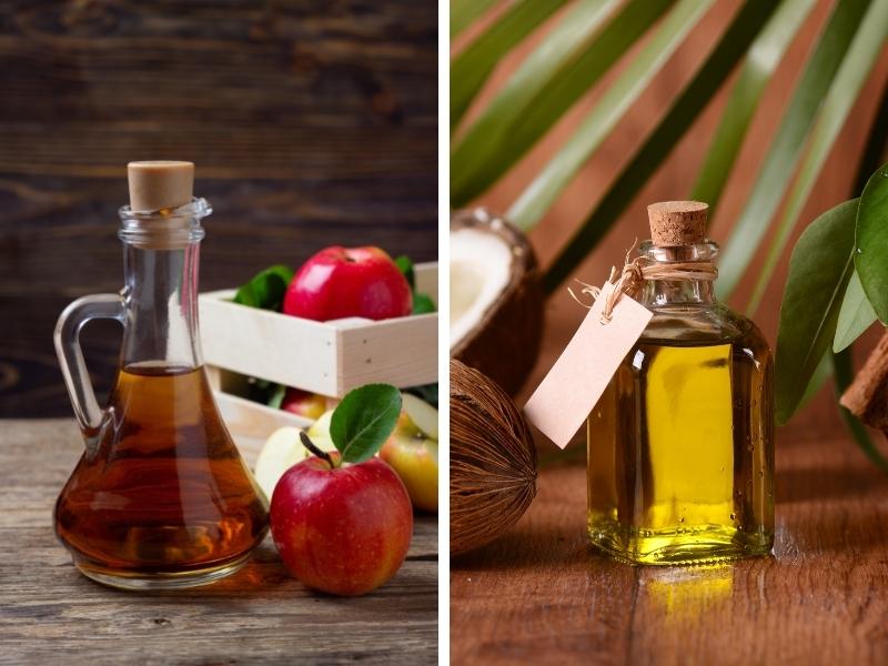 trị thâm nách bằng dầu dừa và giấm táo