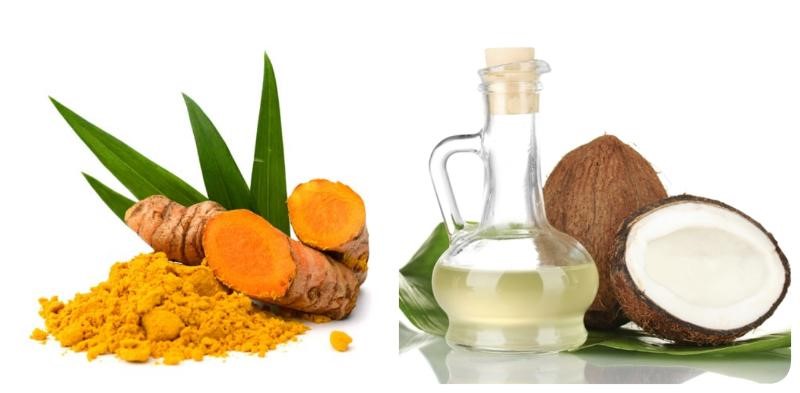 trị thâm nách bằng Bột nghệ và dầu dừa