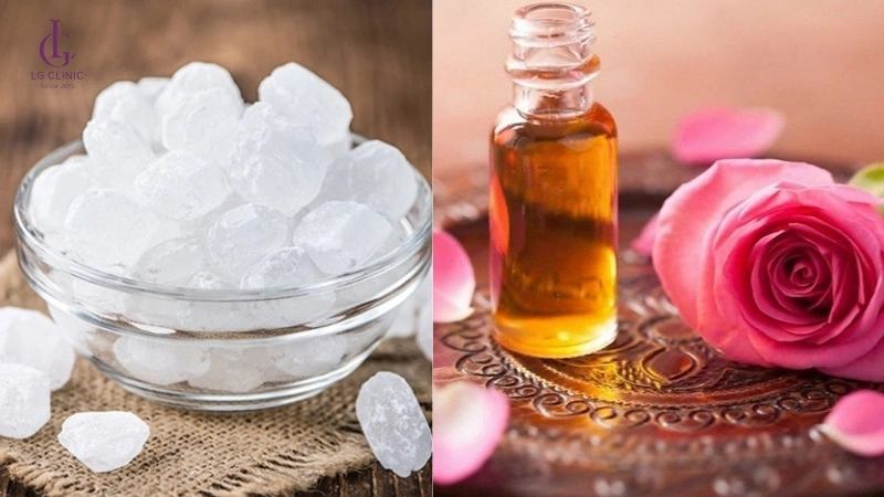 cách trị thâm nách bằng phèn chua và nước hoa hồng