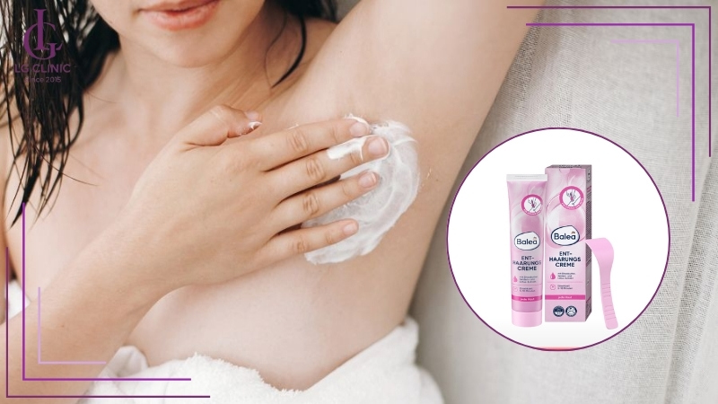 Tẩy lông nách bằng kem Balea của Đức