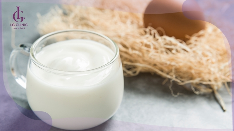 cách làm da trắng bằng sữa chua và trứng