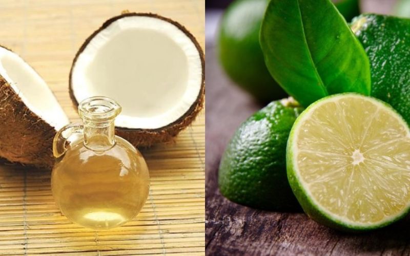 cách trị thâm bẹn háng bằng Dầu dừa và chanh