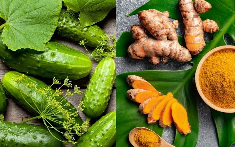 Cách trị thâm nách bằng nghệ tươi, dưa leo