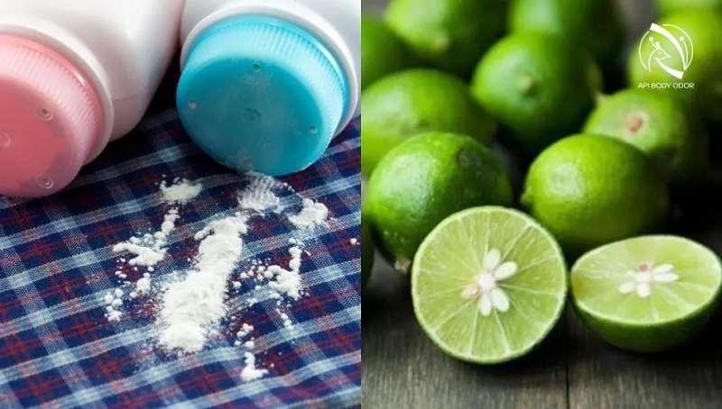 cách trị thâm nách bằng phấn rôm và chanh