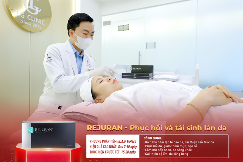 Bác sĩ tại LG Clinic tiêm Rejuran cho khách hàng