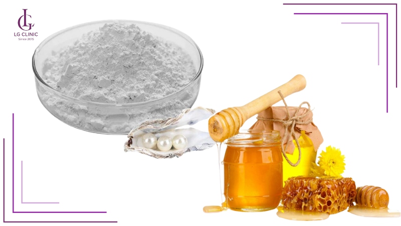Bột ngọc trai và mật ong