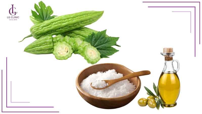 Khổ qua, dầu oliu và muối biển