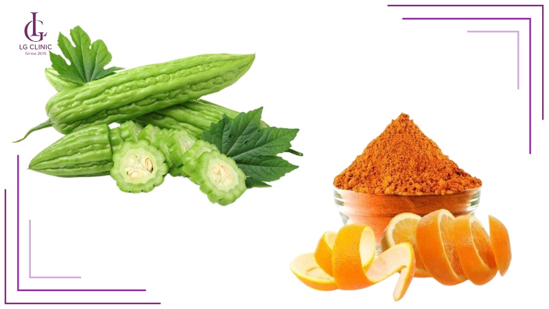 Khổ qua và bột vỏ cam