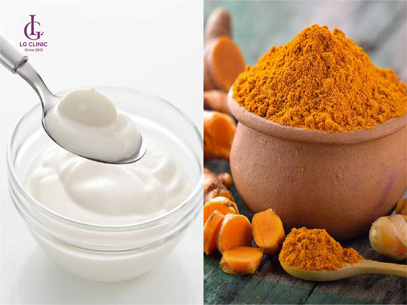Trị thâm mụn bằng Nghệ và sữa chua