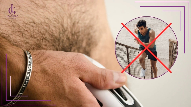 Nam giới nên tránh hoạt động mạnh sau khi triệt lông vùng kín