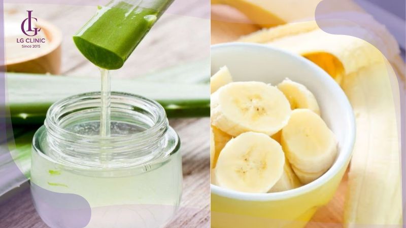 cách làm mặt nạ trắng da bằng nha đam và chuối