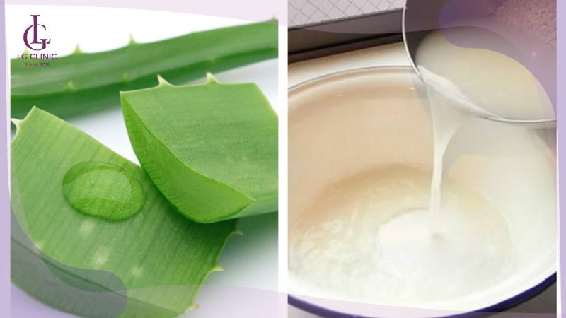 cách làm mặt nạ trắng da bằng nha đam và nước vo gạo