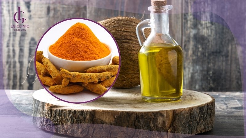 làm trắng da toàn thân sau sinh bằng nghệ và dầu dừa