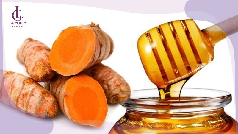 cách làm trắng da bằng mật ong và nghệ