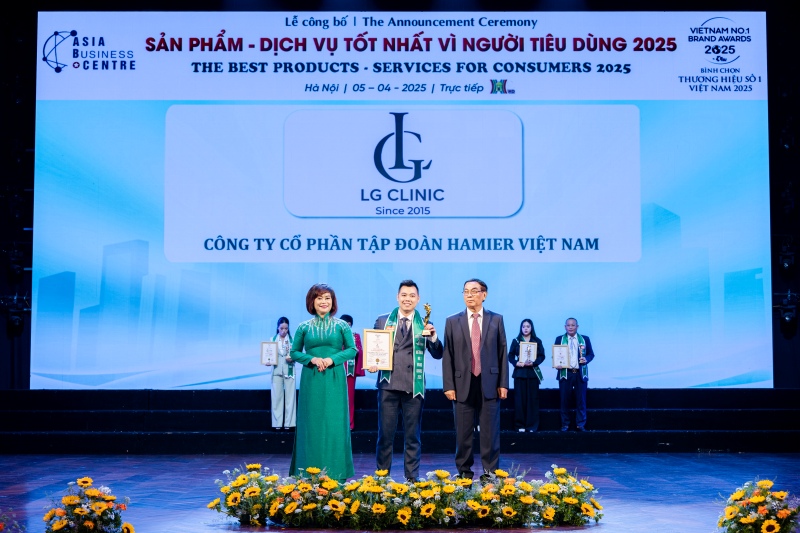 LG Clinic nhận Giải Vàng “Sản phẩm – Dịch vụ xuất sắc nhất vì người tiêu dùng 2025”