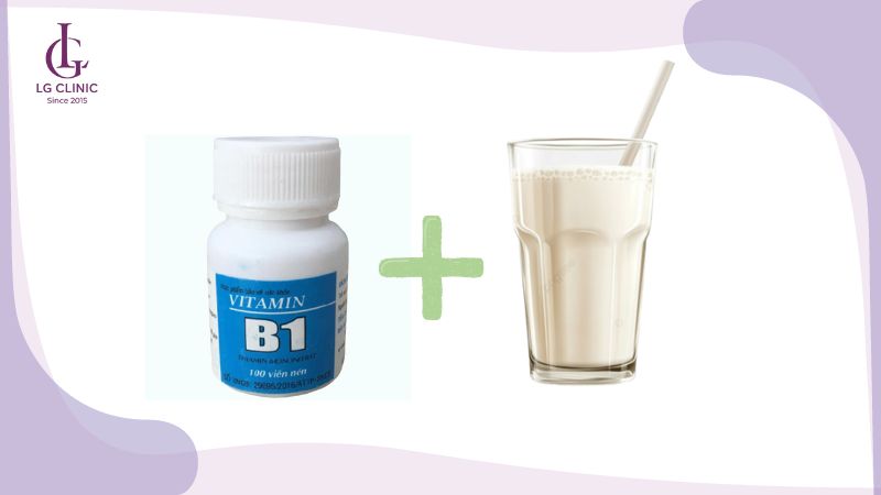 sử dụng vitamin B1 và sữa tươi không đường làm trắng da
