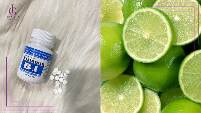 sử dụng vitamin b1 làm trắng da kết hợp với nước cốt chanh