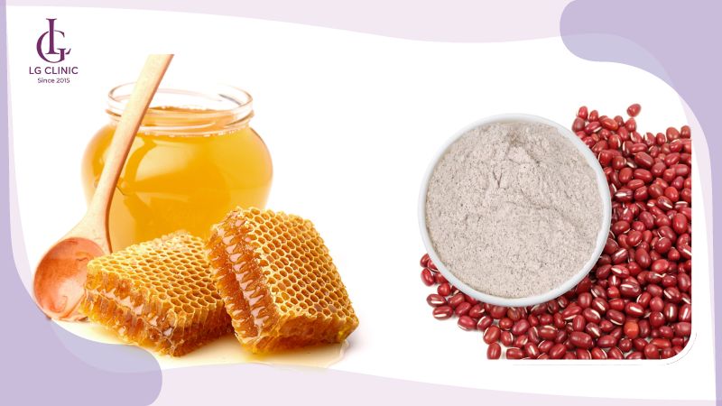 cách tắm trắng bằng bột đậu đỏ và mật ong