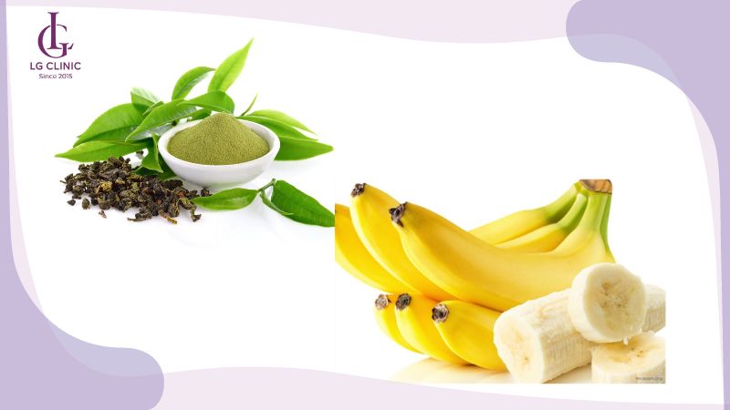 cách tắm trắng bằng trà xanh và chuối