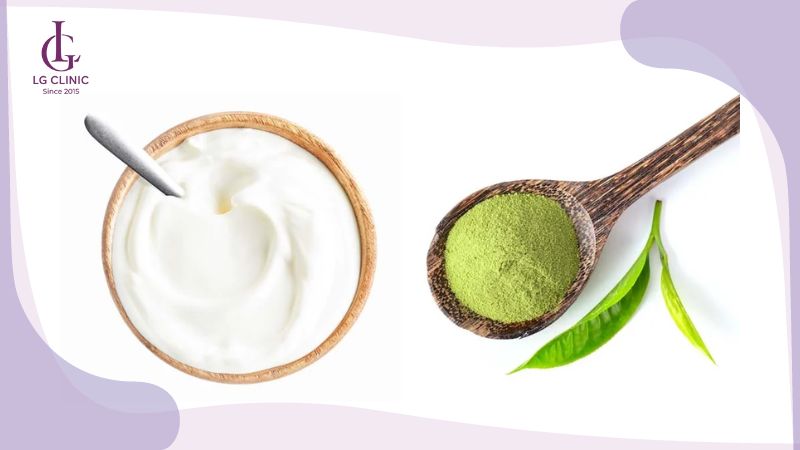 cách tắm trắng bằng trà xanh và sữa chua