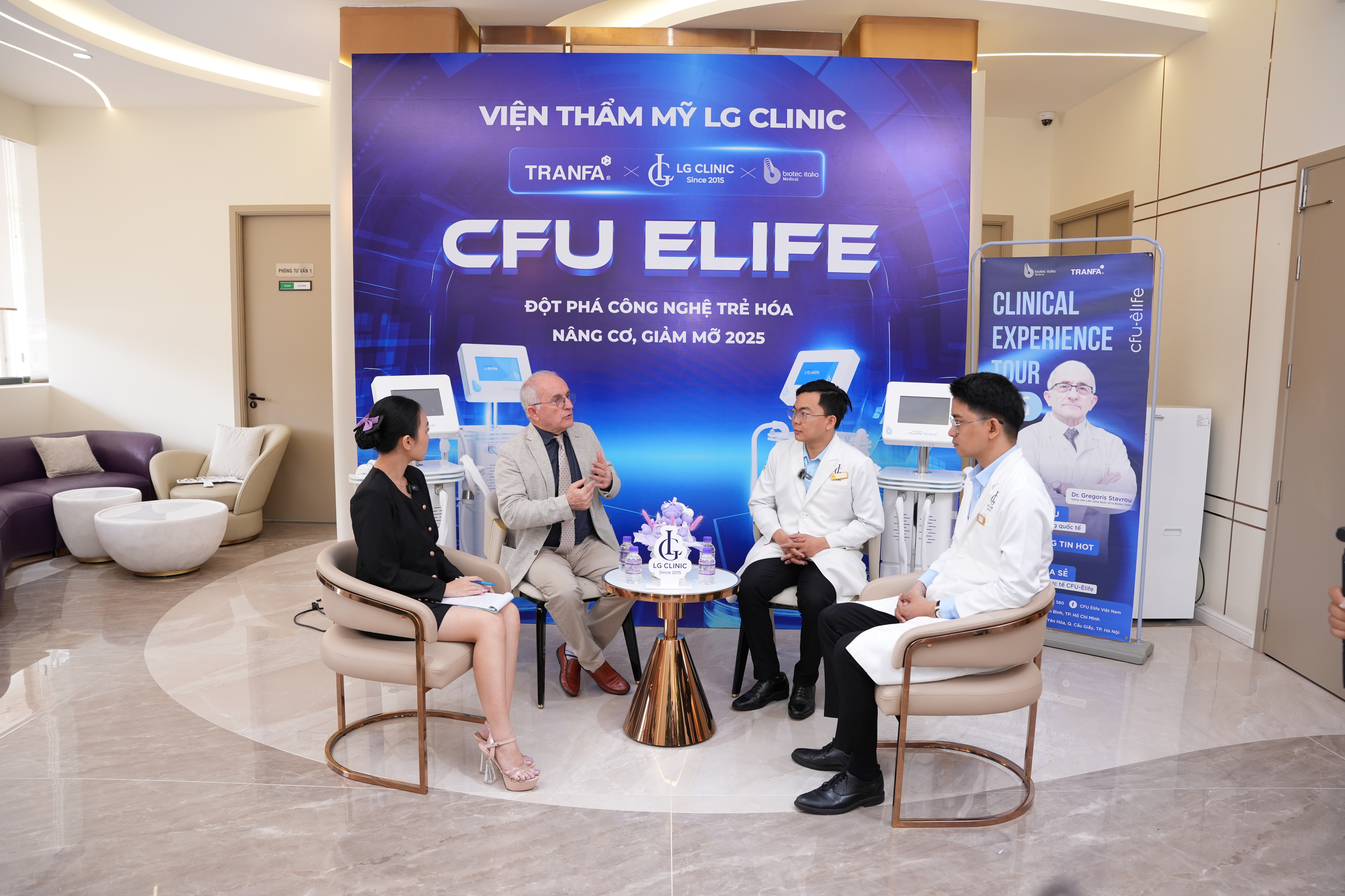 LG Clinic đón chuyên gia từ Biotec Italia đào tạo công nghệ trẻ hóa CFU