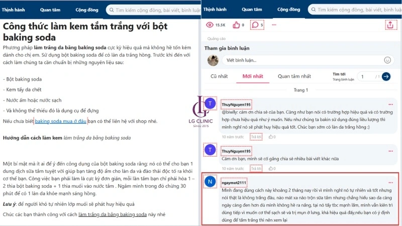 baking soda làm trắng da toàn thân