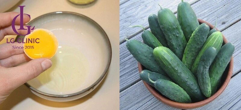 Cách làm trắng da bằng dưa chuột và lòng trắng trứng gà