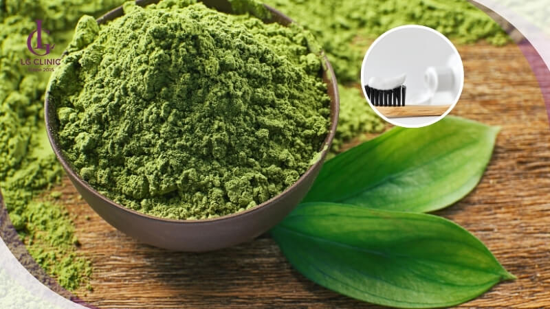 cách làm trắng da bằng kem đánh răng và bột trà xanh