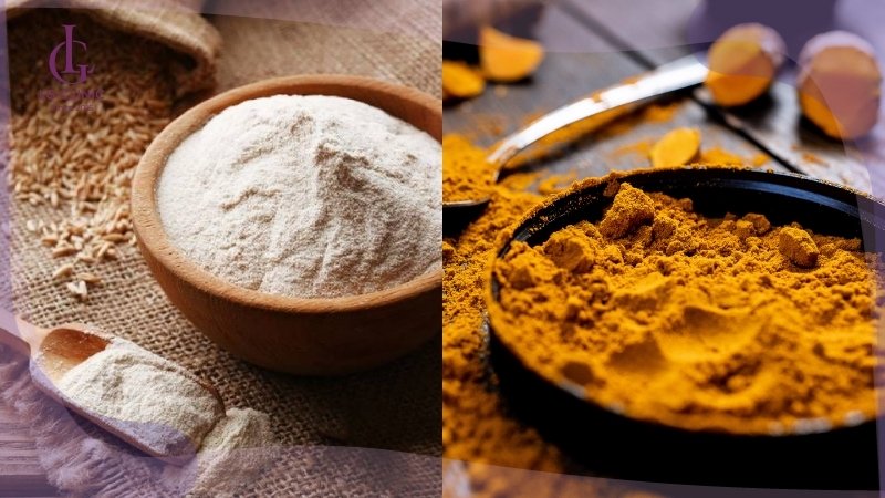 công thức tắm trắng bằng bột nghệ và bột cám gạo