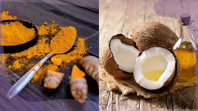 công thức tắm trắng bằng bột nghệ và dầu dừa