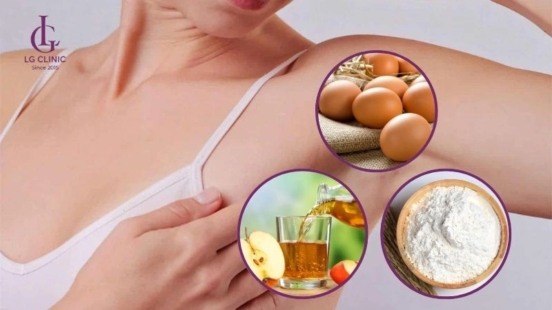tẩy lông nách bằng trứng gà