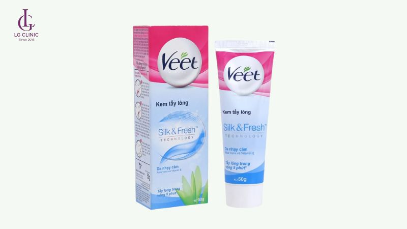 kem tẩy lông vùng kín VEET Silk & Fresh dành cho da nhạy cảm