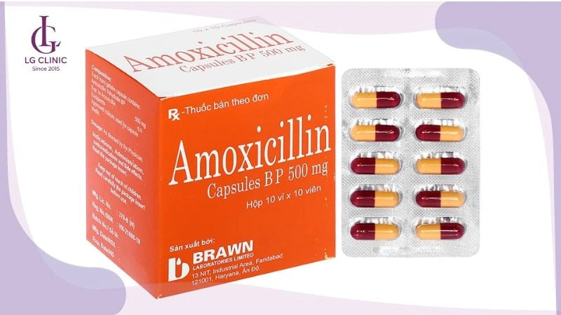 sử dụng thuốc amoxicilin để giảm viêm nang lông nách