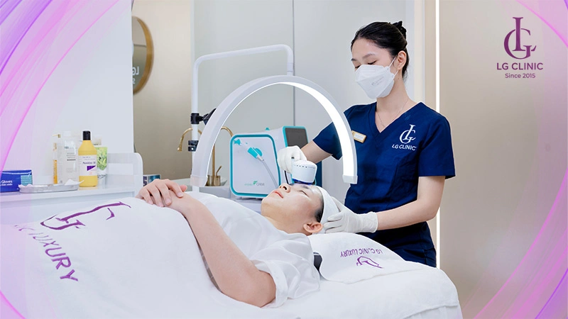 Tắm trắng da mặt tại LG Clinic