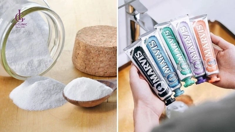 trị thâm nách bằng baking soda và kem đánh răng
