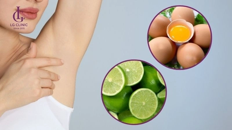 tẩy lông nách bằng trứng gà
