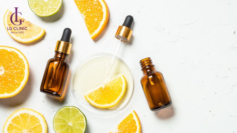 sử dụng vitamin C để hết mụn thâm ở mũi