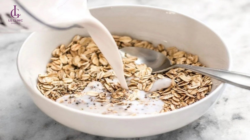sữa chua và yến mạch
