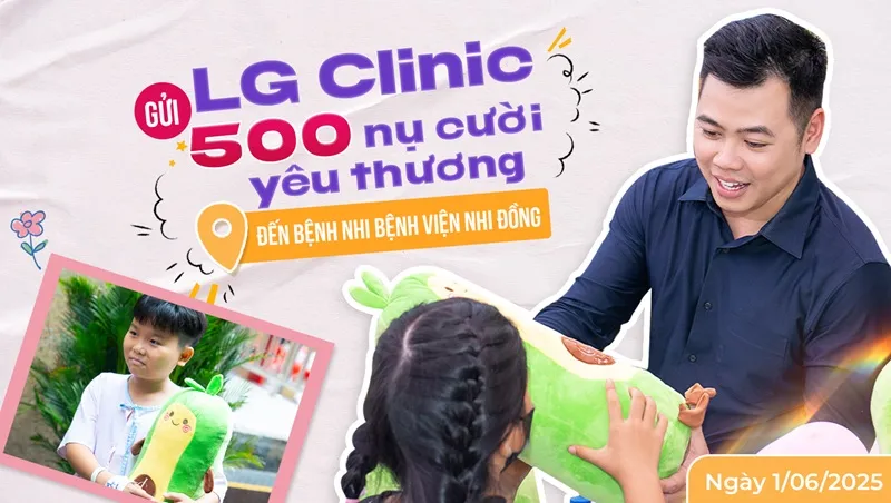 Bệnh nhi tại Bệnh viện Nhi đồng 1 nhận quà của LG Clinic nhân dịp 1/6